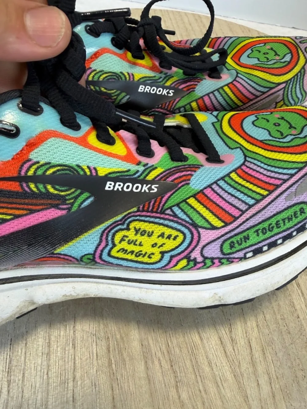 Brooks Ghost 15 Pride Women's Running Shoes Size 9.5 B Multicolor 1203801B058